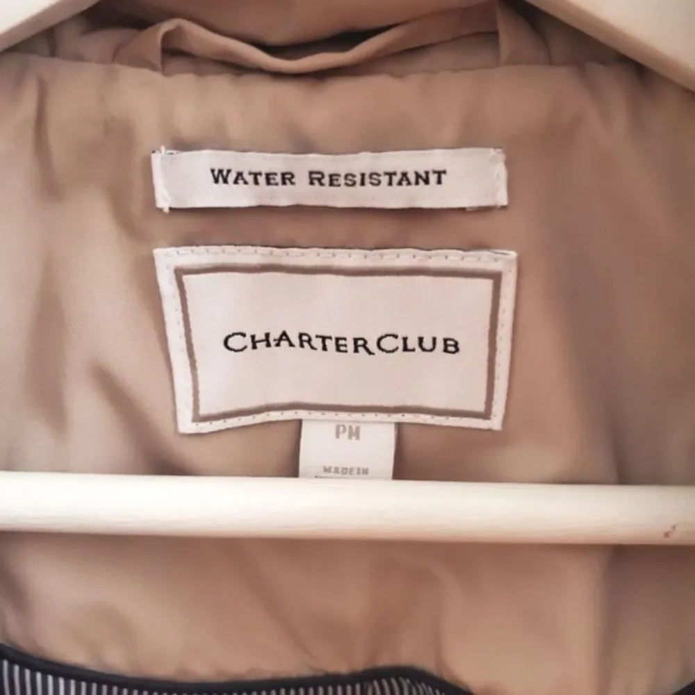 Charter Club Water Resistant Hooded Anorak Jacket Size PM